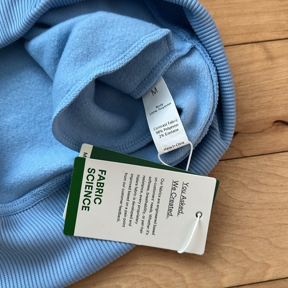 NWT Halara Oversize Fleece Casual Sweatshirt - Medium Blue - Picture 7 of 8